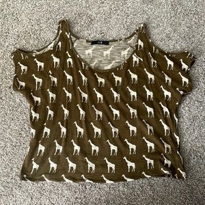 Cold Shoulder Giraffe Top